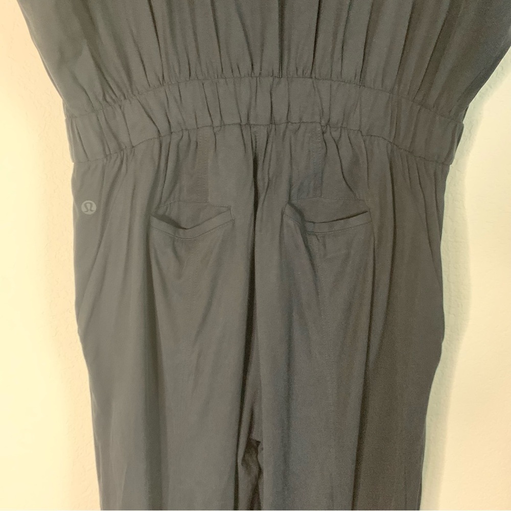 Lululemon womens black perfectly Poised short sleeve jumpsuit 8 - Picture 8 of 12